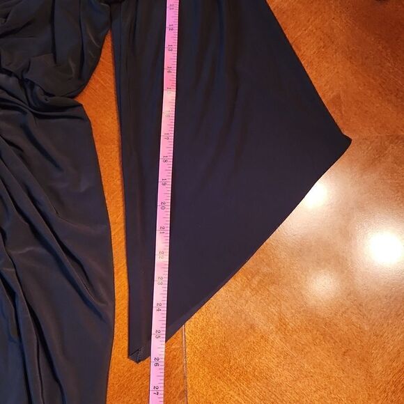 MISA Los Angeles V-Neck Cocktail Party Formal Sheath Mini Dress, Small, Black - Picture 9 of 11